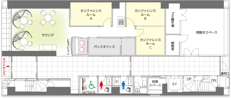 クロスオフィス新宿 3階 1R 85,360円〜90,640円の写真10-slider