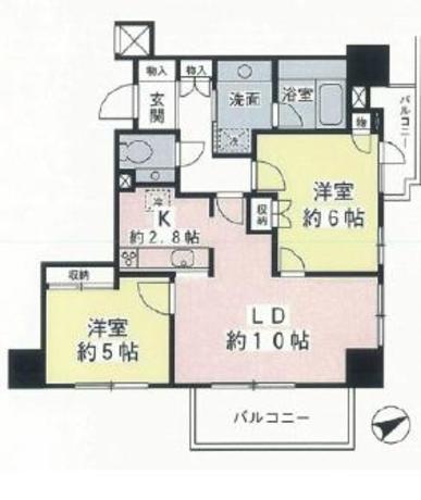 ファミール新宿グランスイートタワー 10階 2LDK 230,860円〜245,140円の写真1-slider
