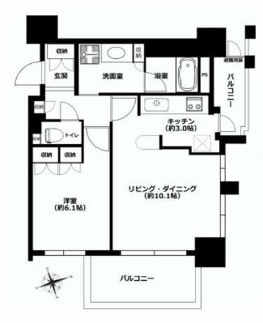 ファミール新宿グランスイートタワー 4階 1LDK 194,000円〜206,000円の写真1-slider