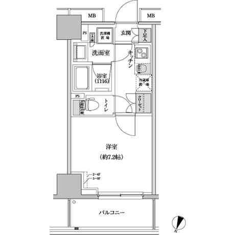 パークハビオ渋谷本町レジデンス 5階 1K 97,970円〜104,030円の写真1-slider
