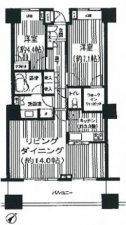 エアライズタワー 7階 2LDK 231,830円〜246,170円の写真1-slider