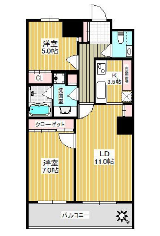 THE TOKYO TOWERS MID TOWER 47階 2LDK 242,500円〜257,500円の写真1-slider
