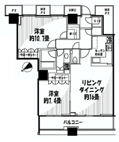 THE TOKYO TOWERS MID TOWER 49階 2LDK 312,340円〜331,660円の写真1-slider