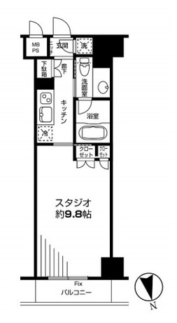 コンパートメント東京中央 3階 1K 110,580円〜117,420円の写真1-slider