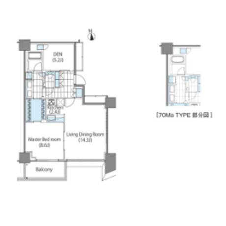 コンフォリア新宿イーストサイドタワー 19階 1LDK 412,250円〜437,750円の写真1-slider