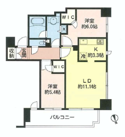 ファミール新宿グランスイートタワー 8階 2LDK 223,100円〜236,900円の写真1-slider