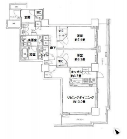 ローレルコート新宿タワー 8階 2LDK 218,250円〜231,750円の写真1-slider