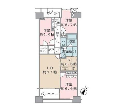 パークハウス新宿若松町 3階 3LDK 223,100円〜236,900円の写真1-slider