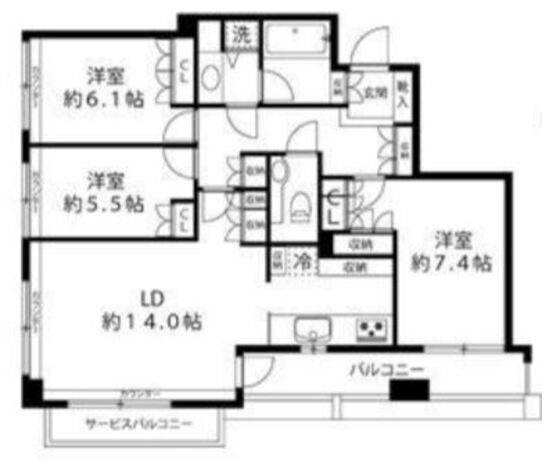 ファミール新宿グランスイートタワー 16階 3LDK 465,600円〜494,400円の写真1-slider
