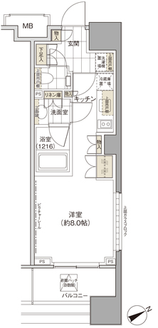 パークハビオ西新宿 11階 1R 121,250円〜128,750円の写真1-slider