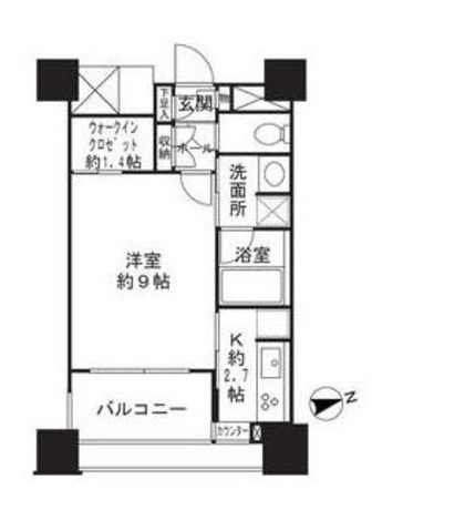 新宿山吹アインスタワー 9階 1K 135,800円〜144,200円の写真1-slider