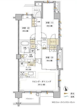 クラッシィハウス新宿中落合 1階 3LDK の写真1-slider