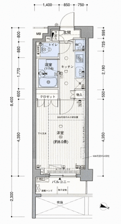 ラグジュアリーアパートメント西新宿 2階 1K 76,630円〜81,370円の写真1-slider