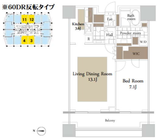 コンシェリア西新宿タワーズウエスト 26階 1LDK 258,990円〜275,010円の写真1-slider