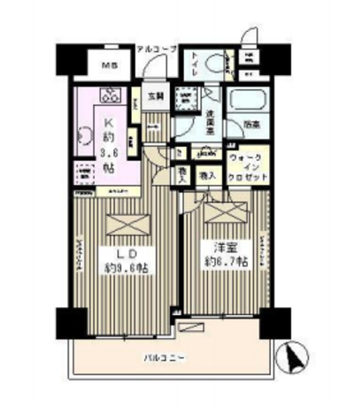 西新宿パークサイドタワー 3階 1LDK 163,930円〜174,070円の写真1-slider