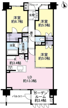 クラッシィハウス新宿中落合 4階 3SLDK 225,040円〜238,960円の写真1-slider