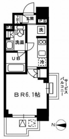 レジディア新宿イースト3 8階 1K 96,030円〜101,970円の写真1-slider