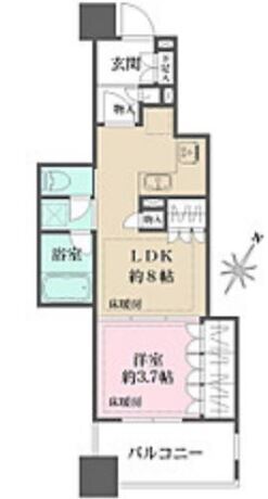 パークハウス笹塚アーバンス 14階 1LDK 126,100円〜133,900円の写真1-slider