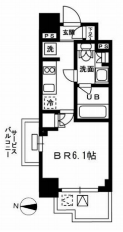 レジディア新宿イースト3 5階 1K 87,300円〜92,700円の写真1-slider
