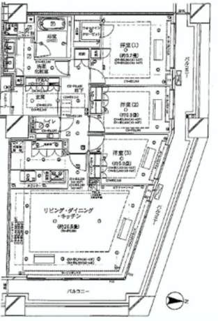 コンシェリア西新宿タワーズウエスト 44階 3LDK 485,000円〜515,000円の写真1-slider