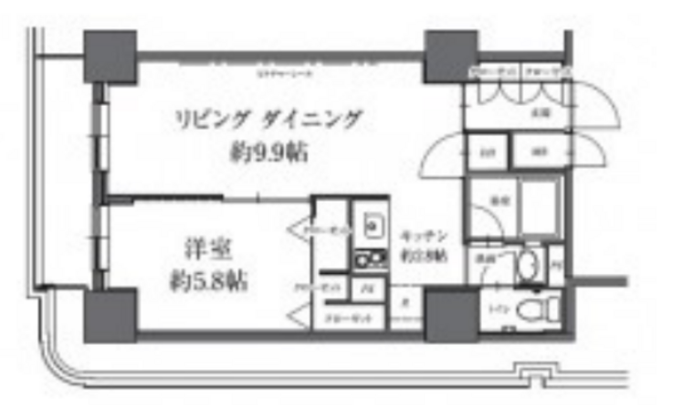HF駒沢公園レジデンスタワー 6階 1LDK 144,530円〜153,470円の写真1-slider