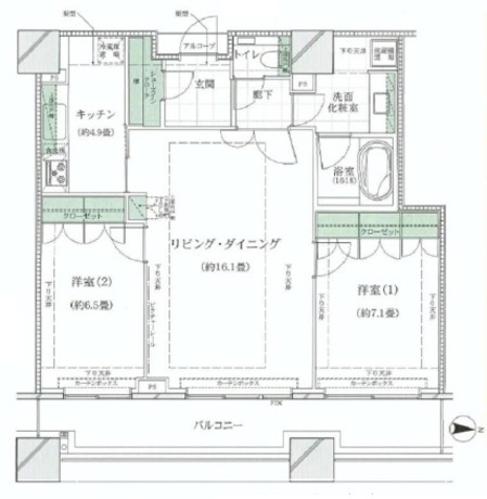 コンシェリア西新宿タワーズウエスト 35階 2LDK 329,800円〜350,200円の写真1-slider