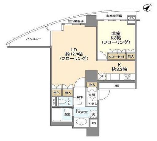 ドレッセ目黒インプレスタワー 3階 1LDK 193,030円〜204,970円の写真1-slider