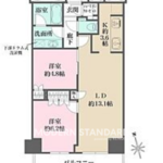 ザ・パークハウス新宿タワー 5階 2LDK 252,200円〜267,800円の間取図1-thumbnail