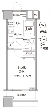 ファーストリアルタワー新宿 15階 1K 126,100円〜133,900円の写真1-slider