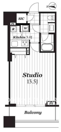 コンシェリア西新宿タワーズウエスト 11階 1K 153,260円〜162,740円の間取図1-slider