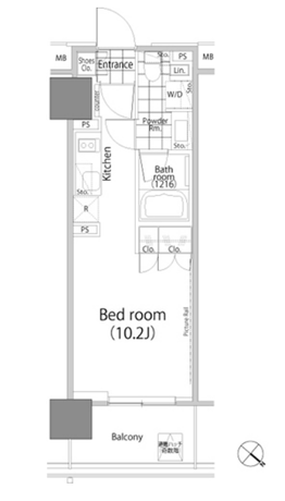 パークハビオ赤坂タワー 4階 1R 131,920円〜140,080円の写真1-slider