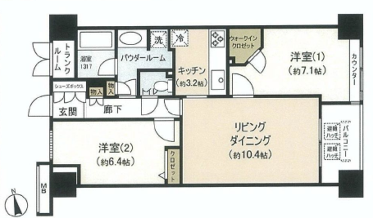 東新宿レジデンシャルタワー 10階 2LDK 230,860円〜245,140円の写真1-slider