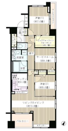 KDXレジデンス日本橋水天宮 7階 2SLDK 261,900円〜278,100円の写真2-slider