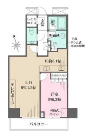 ザ・パークハウス新宿タワー 4階 1LDK 184,300円〜195,700円の写真1-slider