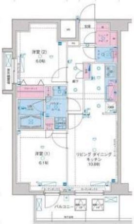 ジェノヴィア新宿グリーンヴェール 14階 2LDK 213,400円〜226,600円の写真1-slider