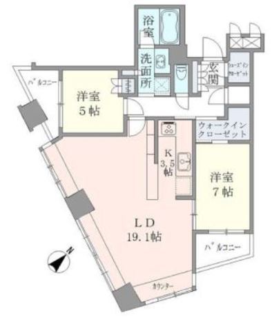 新宿アインスタワー 25階 2LDK 261,900円〜278,100円の写真1-slider