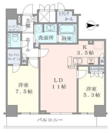 品川タワーフェイス 30階 2LDK 252,200円〜267,800円の写真1-slider