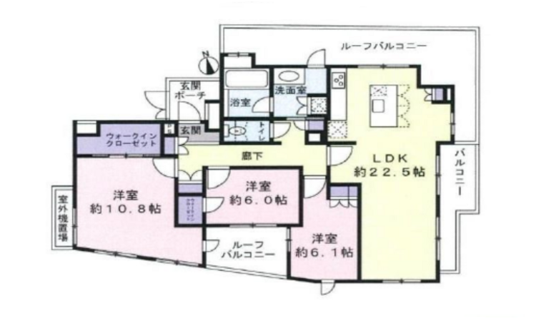 ディーグランセ目黒東山 5階 3LDK 483,060円〜512,940円の写真1-slider