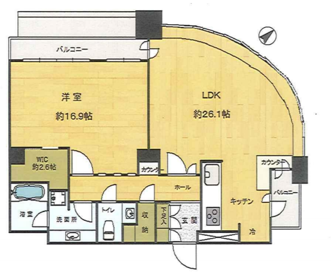 東京ツインパークス　ライトウィング 40階 1LDK 504,400円〜535,600円の写真1-slider