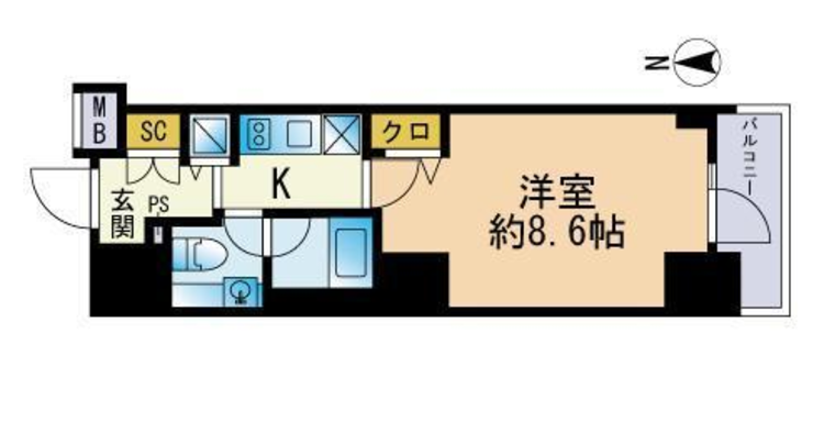 セレニティコート渋谷神泉 6階 1K 129,980円〜138,020円の写真1-slider