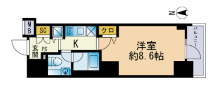 セレニティコート渋谷神泉 7階 1K 130,950円〜139,050円の写真1-slider