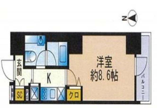セレニティコート渋谷神泉 3階 1K 126,100円〜133,900円の写真1-slider