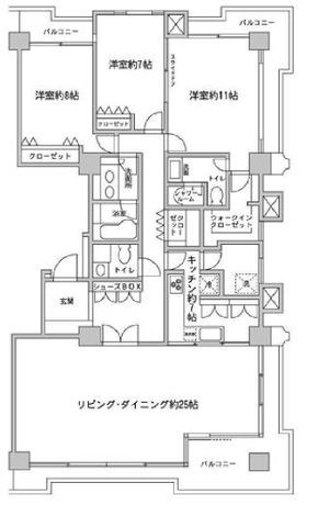 元赤坂タワーズ 12階 3LDK 465,600円〜494,400円の写真1-slider