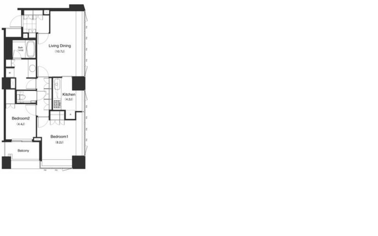 パークキューブ目黒タワー 7階 2LDK 329,800円〜350,200円の写真1-slider