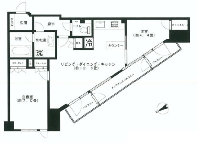 ピアース東京グレイスタワー 7階 2LDK 184,300円〜195,700円の写真1-slider
