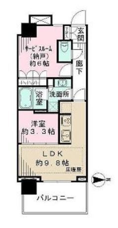 浅草タワー 4階 2LDK 166,840円〜177,160円の写真1-slider