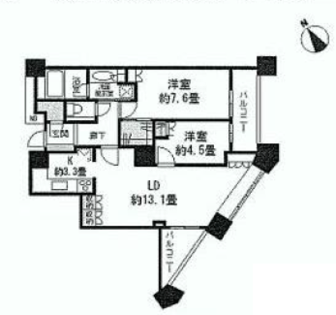 中目黒アトラスタワー 28階 2LDK 378,300円〜401,700円の写真1-slider