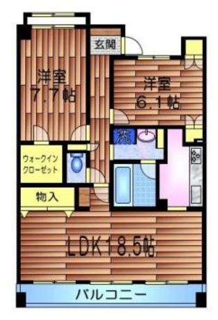 クリオレジダンス東京 8階 2LDK 179,450円〜190,550円の写真1-slider