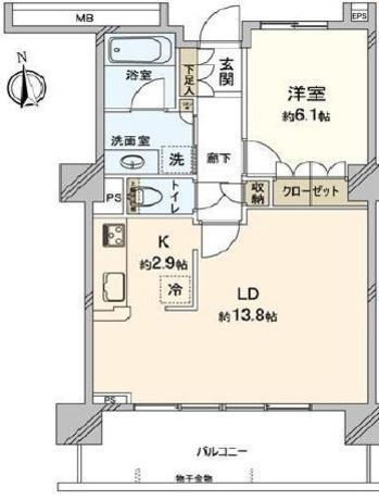 豊洲シエルタワー 6階 1LDK 169,750円〜180,250円の写真1-slider