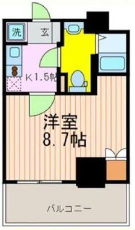 プラーズタワー東新宿ビル 8階 1K 112,520円〜119,480円の写真1-slider